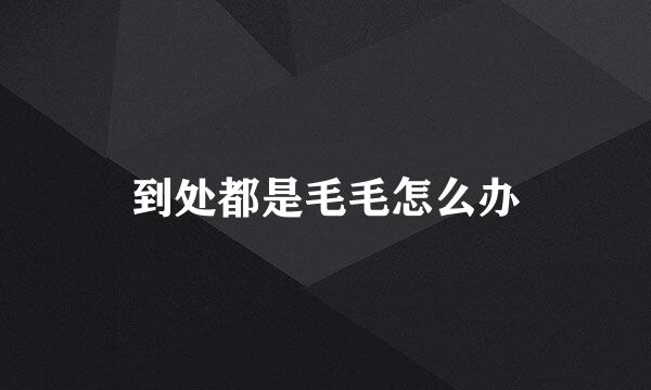 到处都是毛毛怎么办