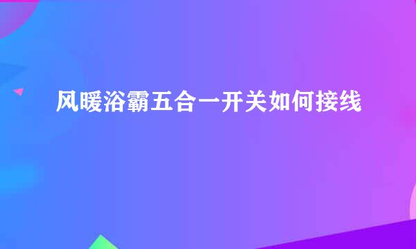 风暖浴霸五合一开关如何接线