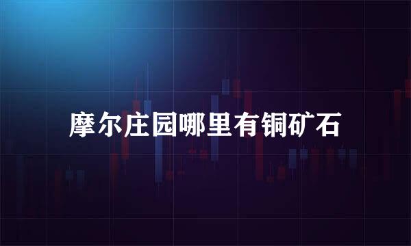 摩尔庄园哪里有铜矿石