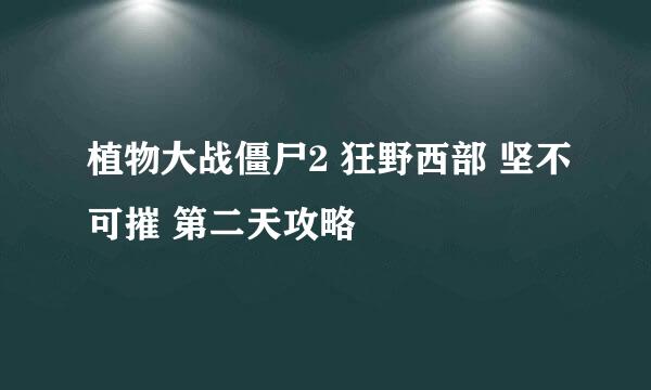 植物大战僵尸2 狂野西部 坚不可摧 第二天攻略