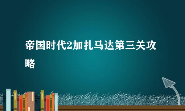 帝国时代2加扎马达第三关攻略