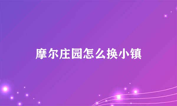 摩尔庄园怎么换小镇