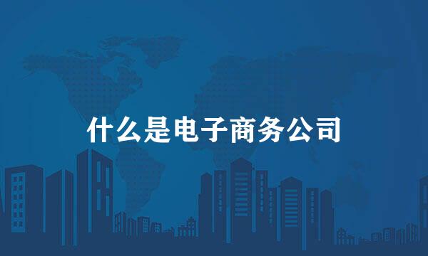 什么是电子商务公司