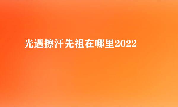 光遇擦汗先祖在哪里2022