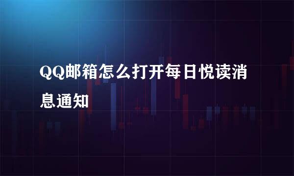QQ邮箱怎么打开每日悦读消息通知