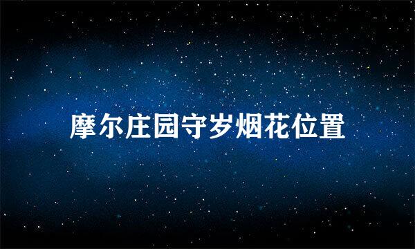 摩尔庄园守岁烟花位置