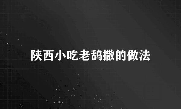 陕西小吃老鸹撒的做法