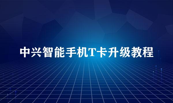 中兴智能手机T卡升级教程