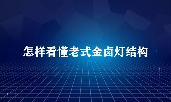 怎样看懂老式金卤灯结构