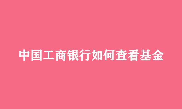 中国工商银行如何查看基金