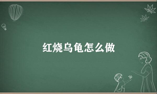 红烧乌龟怎么做