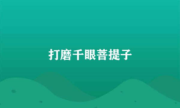 打磨千眼菩提子