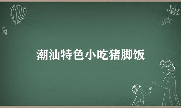 潮汕特色小吃猪脚饭