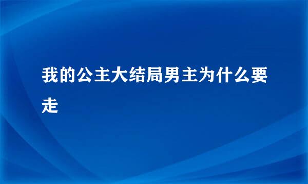 我的公主大结局男主为什么要走
