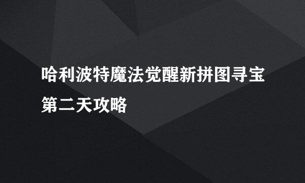 哈利波特魔法觉醒新拼图寻宝第二天攻略
