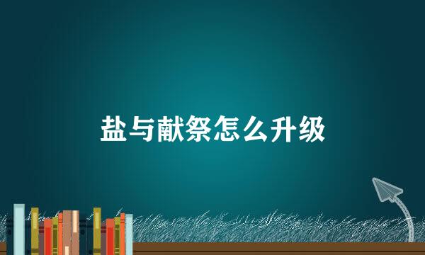 盐与献祭怎么升级