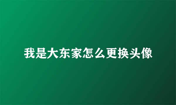 我是大东家怎么更换头像