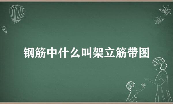 钢筋中什么叫架立筋带图