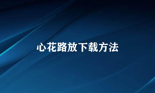 心花路放下载方法