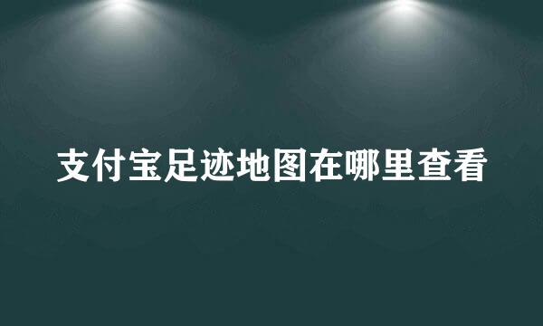 支付宝足迹地图在哪里查看