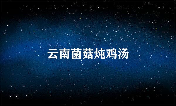 云南菌菇炖鸡汤