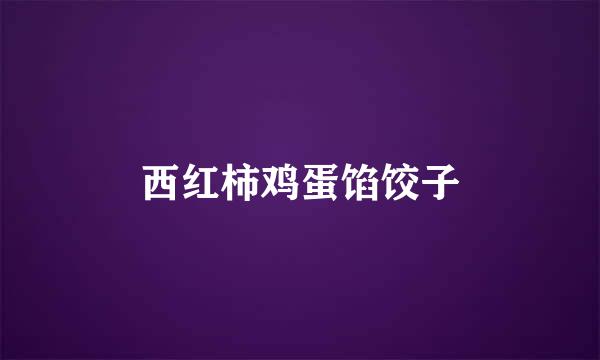 西红柿鸡蛋馅饺子
