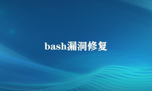 bash漏洞修复