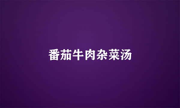 番茄牛肉杂菜汤