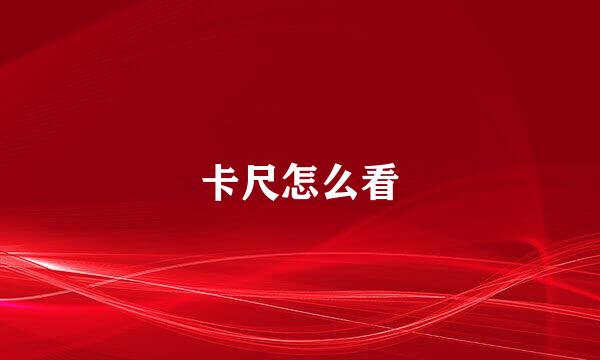 卡尺怎么看
