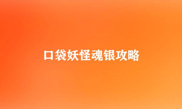 口袋妖怪魂银攻略