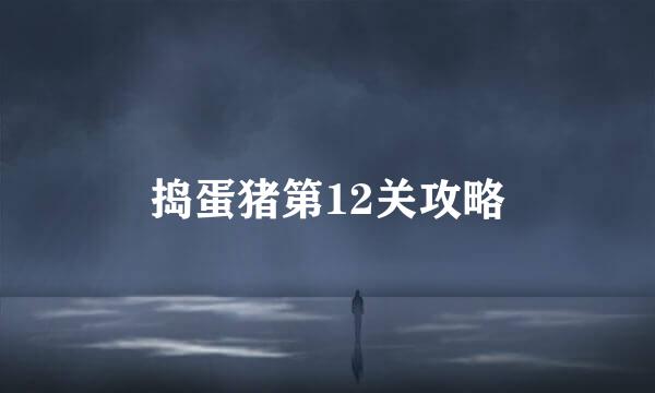 捣蛋猪第12关攻略