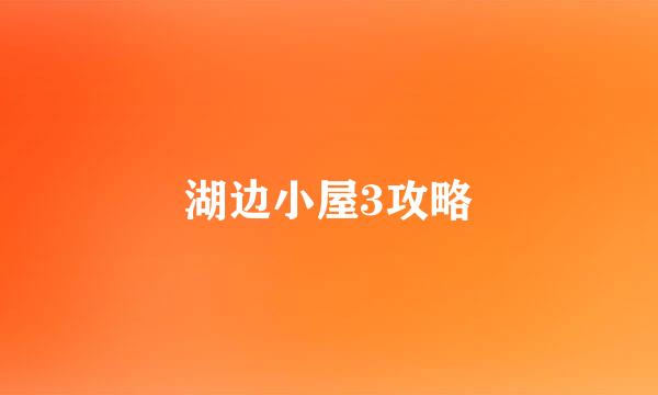 湖边小屋3攻略