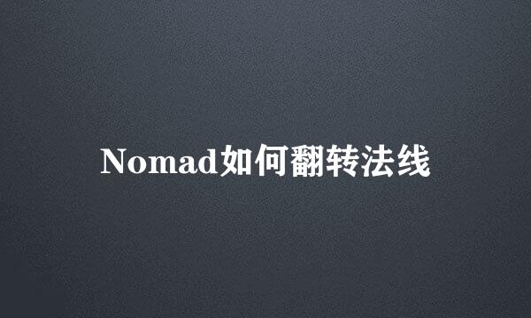 Nomad如何翻转法线