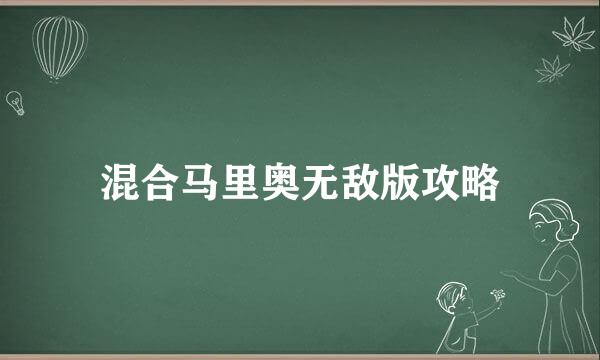 混合马里奥无敌版攻略