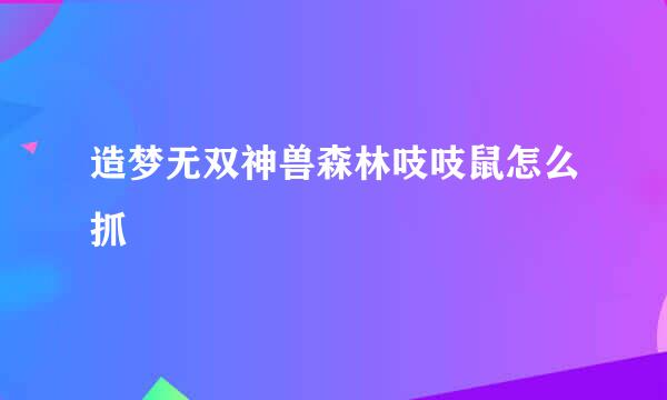 造梦无双神兽森林吱吱鼠怎么抓