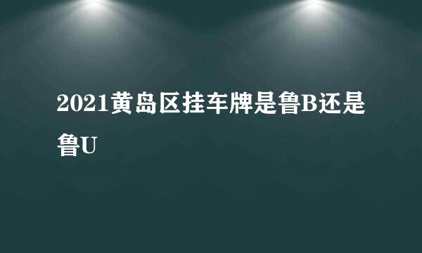 2021黄岛区挂车牌是鲁B还是鲁U