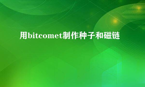 用bitcomet制作种子和磁链