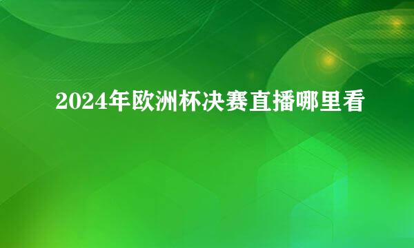 2024年欧洲杯决赛直播哪里看