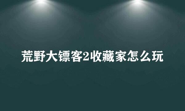荒野大镖客2收藏家怎么玩