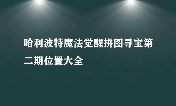 哈利波特魔法觉醒拼图寻宝第二期位置大全