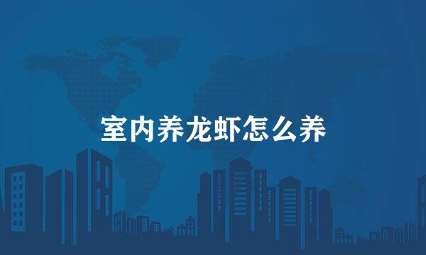 室内养龙虾怎么养