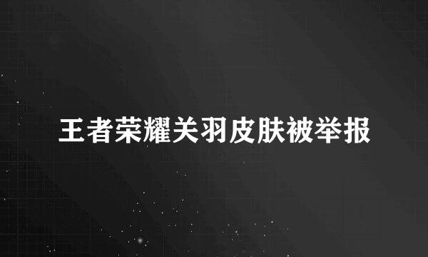王者荣耀关羽皮肤被举报