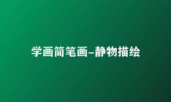 学画简笔画-静物描绘