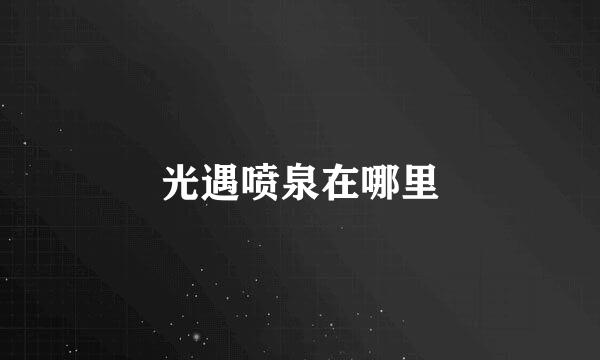 光遇喷泉在哪里