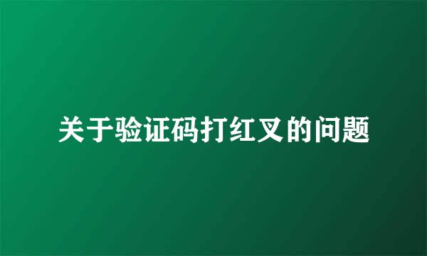 关于验证码打红叉的问题