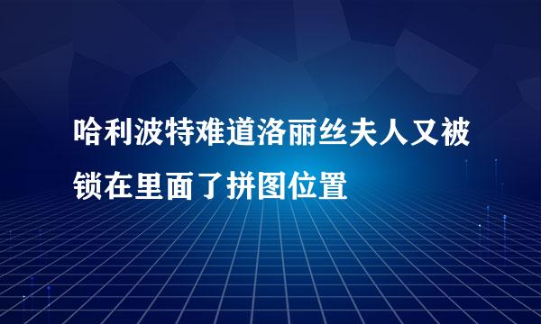 哈利波特难道洛丽丝夫人又被锁在里面了拼图位置