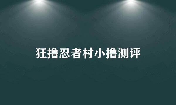 狂撸忍者村小撸测评