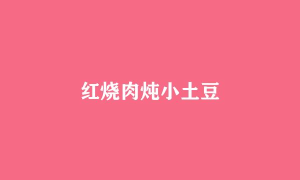 红烧肉炖小土豆