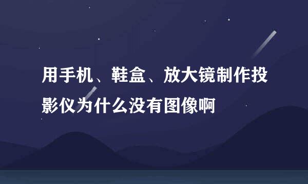 用手机、鞋盒、放大镜制作投影仪为什么没有图像啊