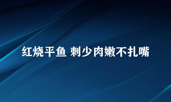 红烧平鱼 刺少肉嫩不扎嘴